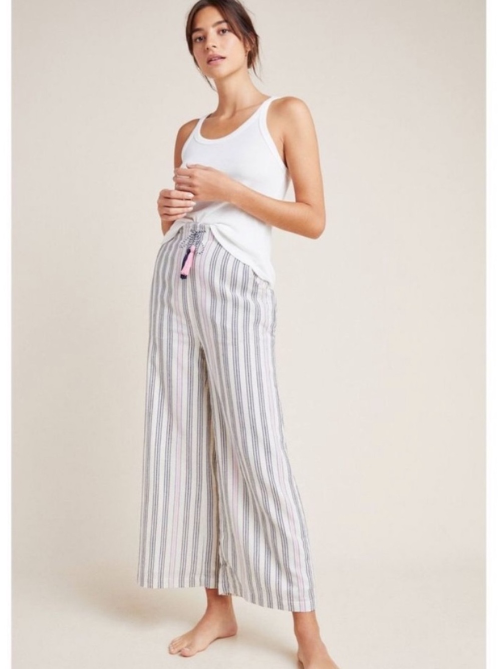 Sundry for Anthropologie Striped Wide Leg Pants, S (1)
